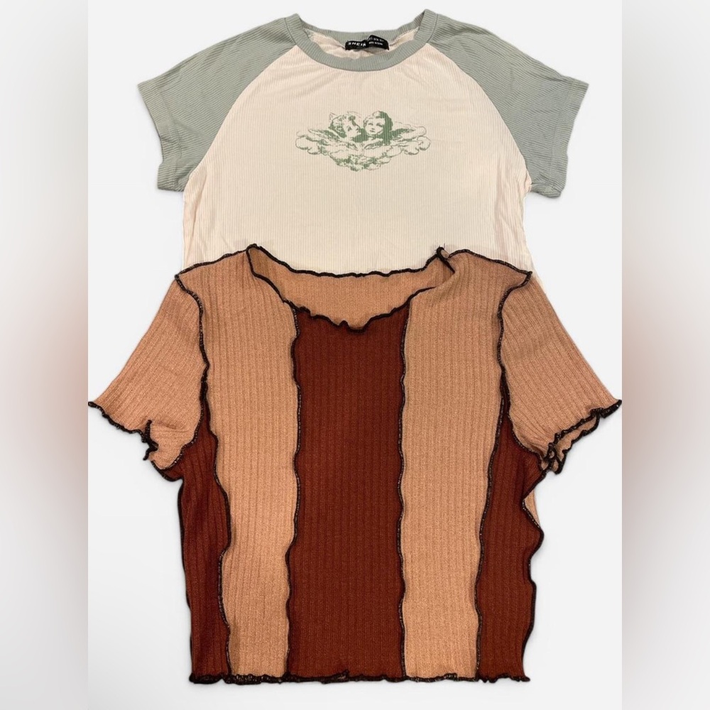 SHEIN Crop Tops. LOT of 2. Women’s Small. Multicolor. NWOT. Summer Y2K Fashion